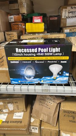 10” In-Ground Pool Light – Stainless Steel – 500W – 50FT Cord – New