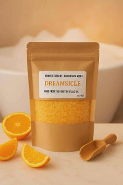 Dreamsicle Bubbling Bath Salts 3oz Bag Orange Color