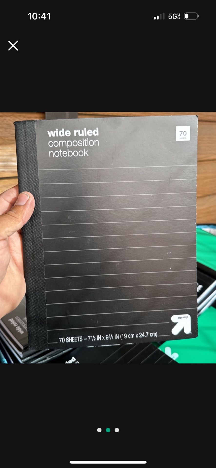 #3 For $1Wide Ruled Composition Notebook