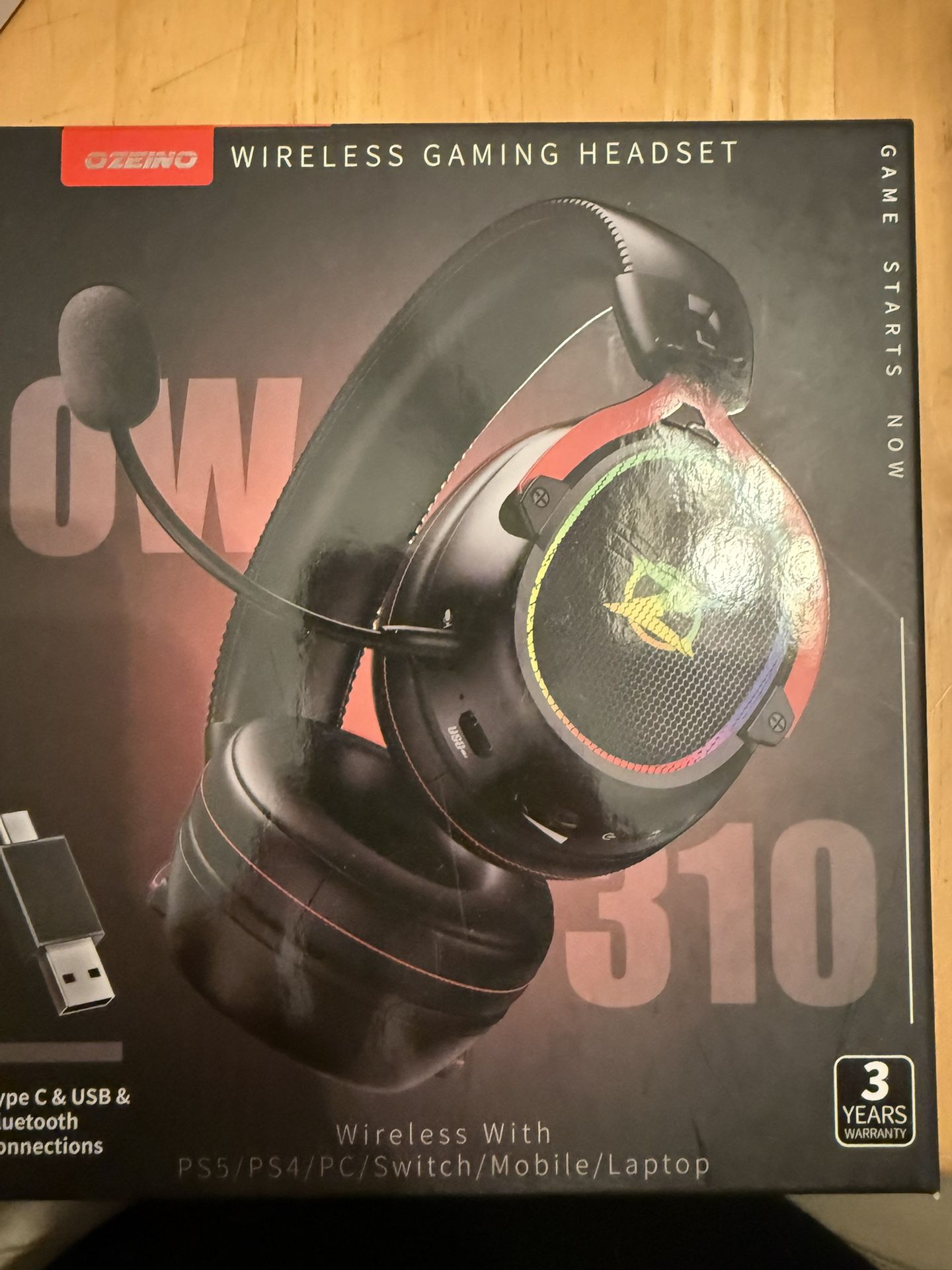 Ozeino Wireless Gaming Headset For Ps5 Ps4 PC Laptop Switch