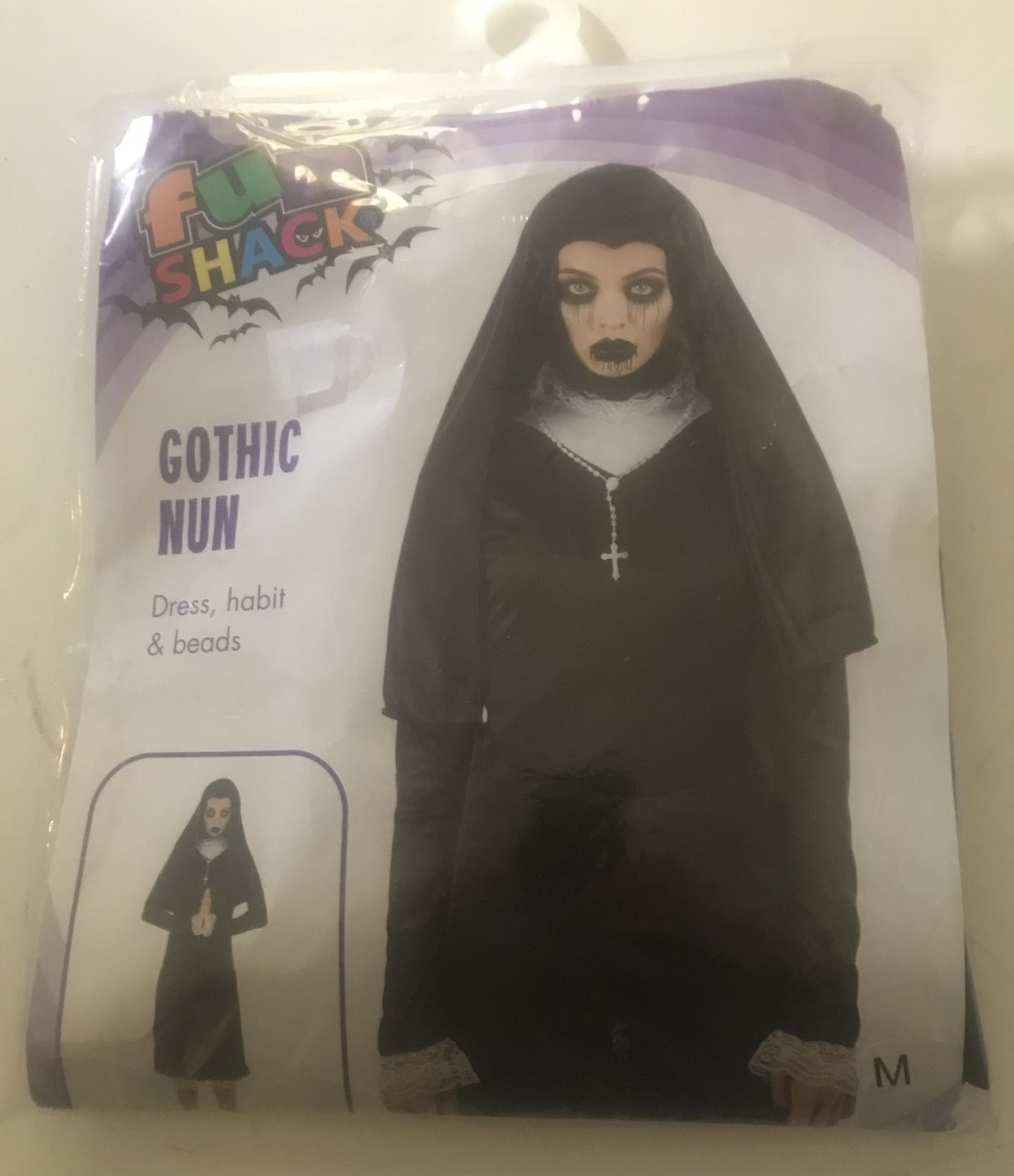 Gothic Nun Halloween Costume Size Medium