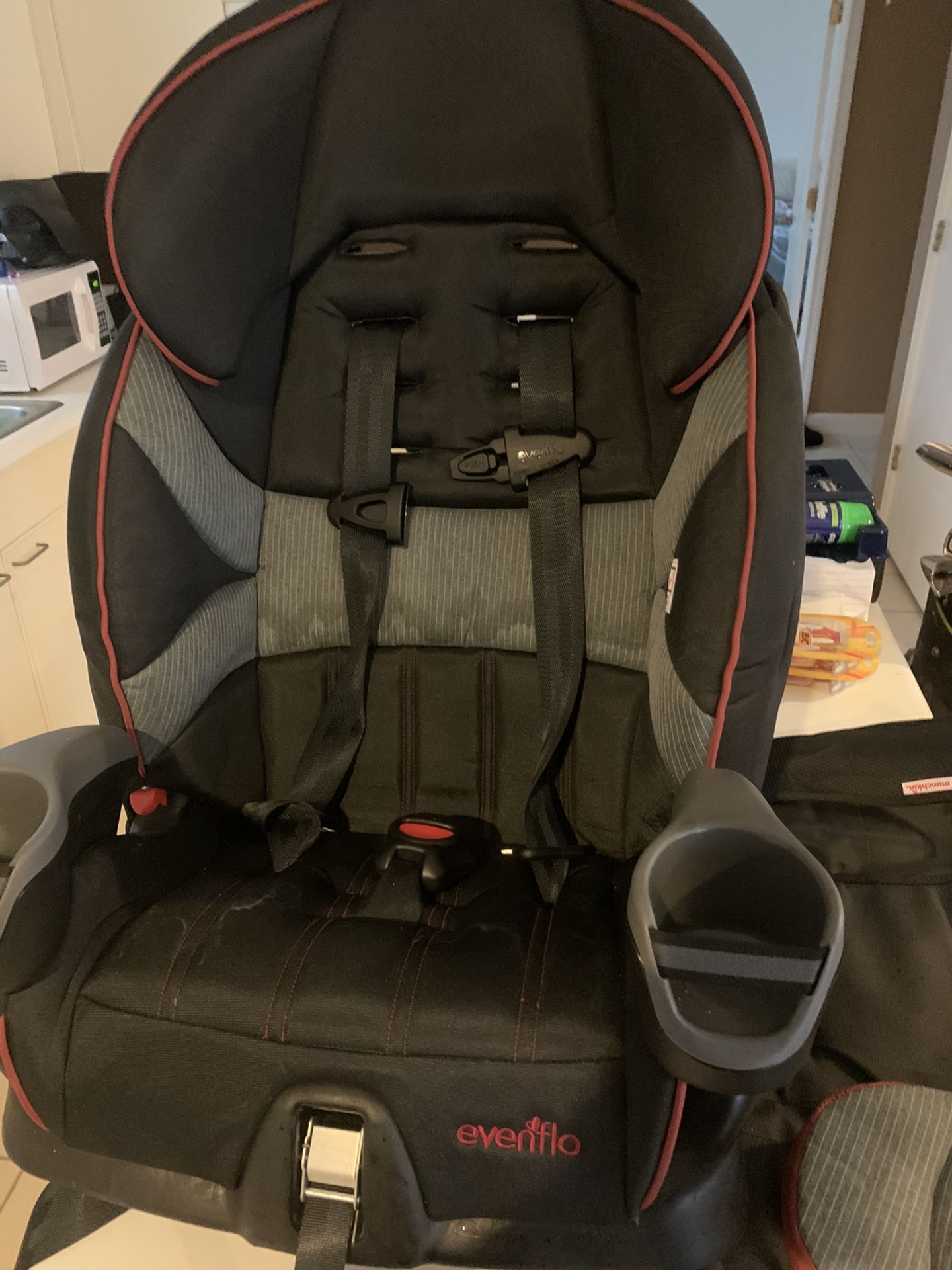 Evenflo car seat black with red trim