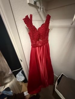 Red formal dress