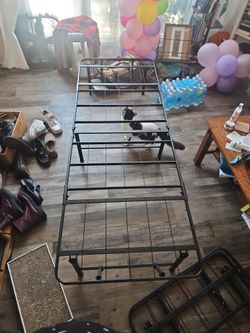Queen size metal bed frame