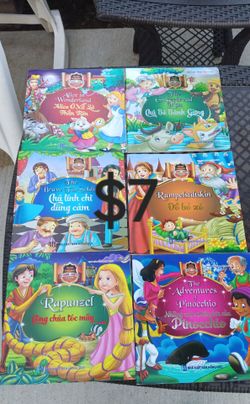 Bilingual English-Vietnamese Children's Fairy Tale Books Set of 6