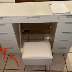 **Please Read Description**  Vanity Desk with 11 Drawers