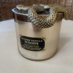 Halloween Bath And Body Works Wicked Vanilla Woods 3 Wick Candle