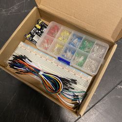 Breadboard with LED’s and Resistors