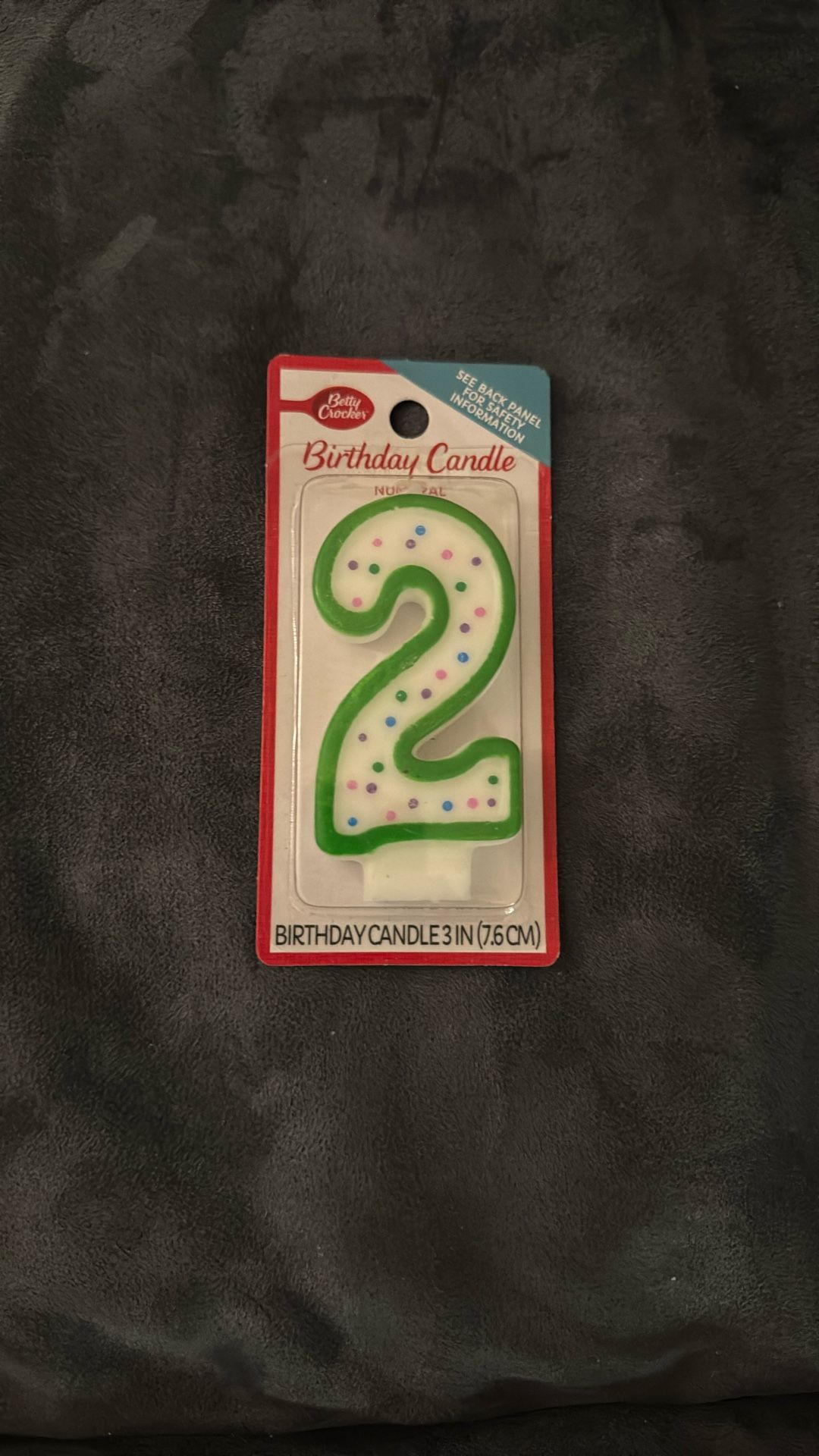 New Betty Crocker Number 2 Dot Birthday Cake Candle