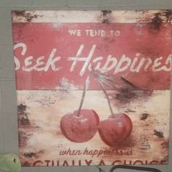 Rodney White Seek Happiness 30x30 Framed Print- Graffiti Cherry Art