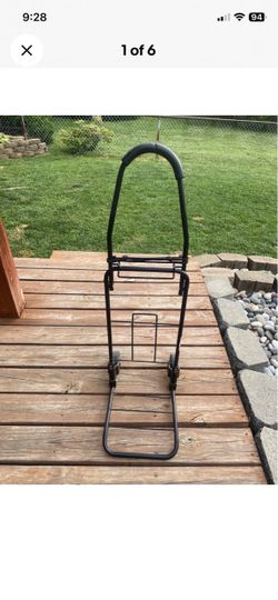 Small Folding Hand Truck Dolly with 2 Wheels Thickened Steel Pipe Foldable USA