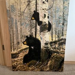 Bear/wood Themed Canvas