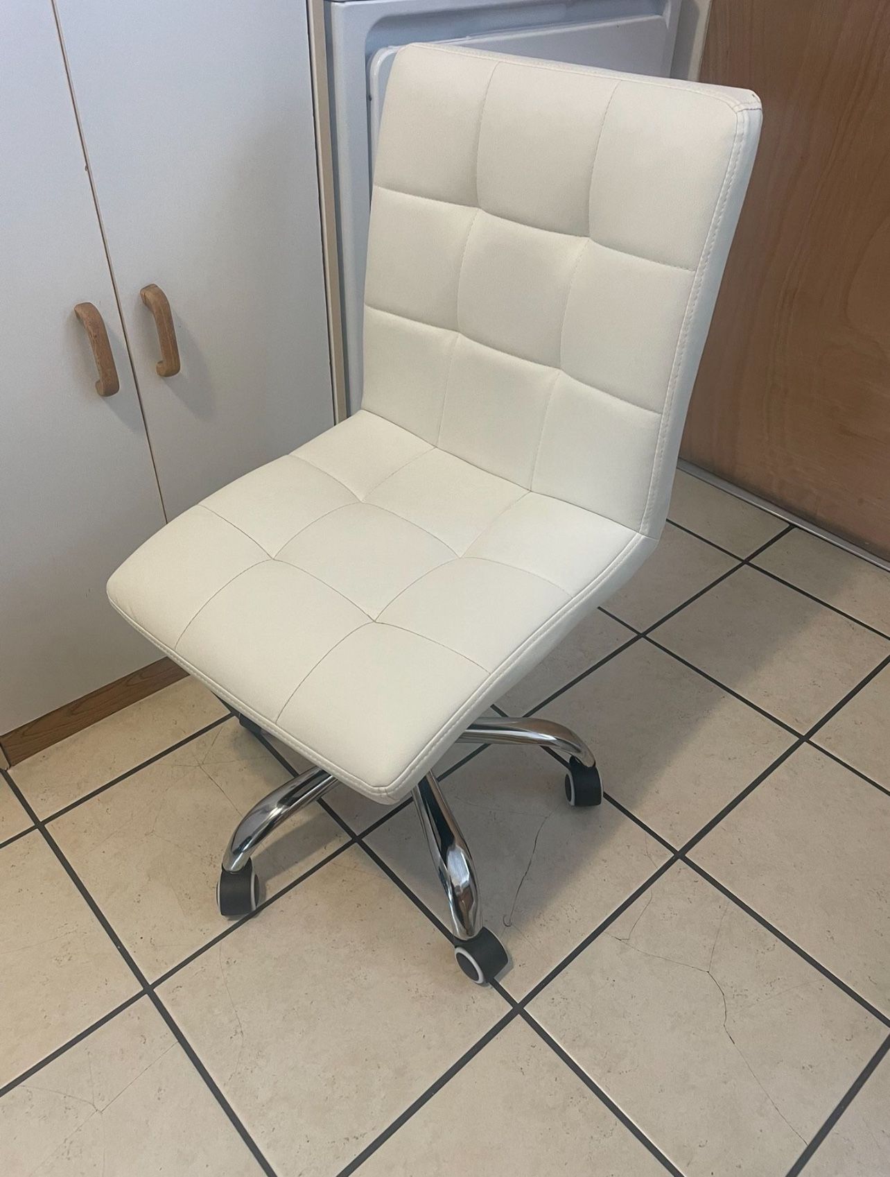 White Leather Office Chair