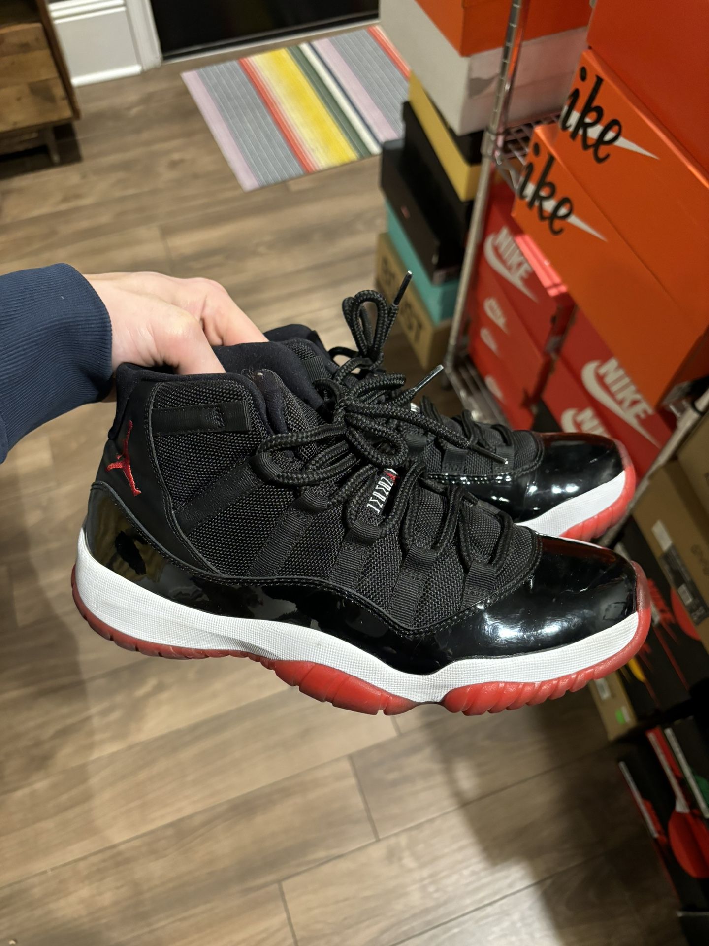air jordan 11 bred size 8.5 Air Jordan 11 Retro CDP Bred Size 8.5 $160.00 Pass As New We  main image 2