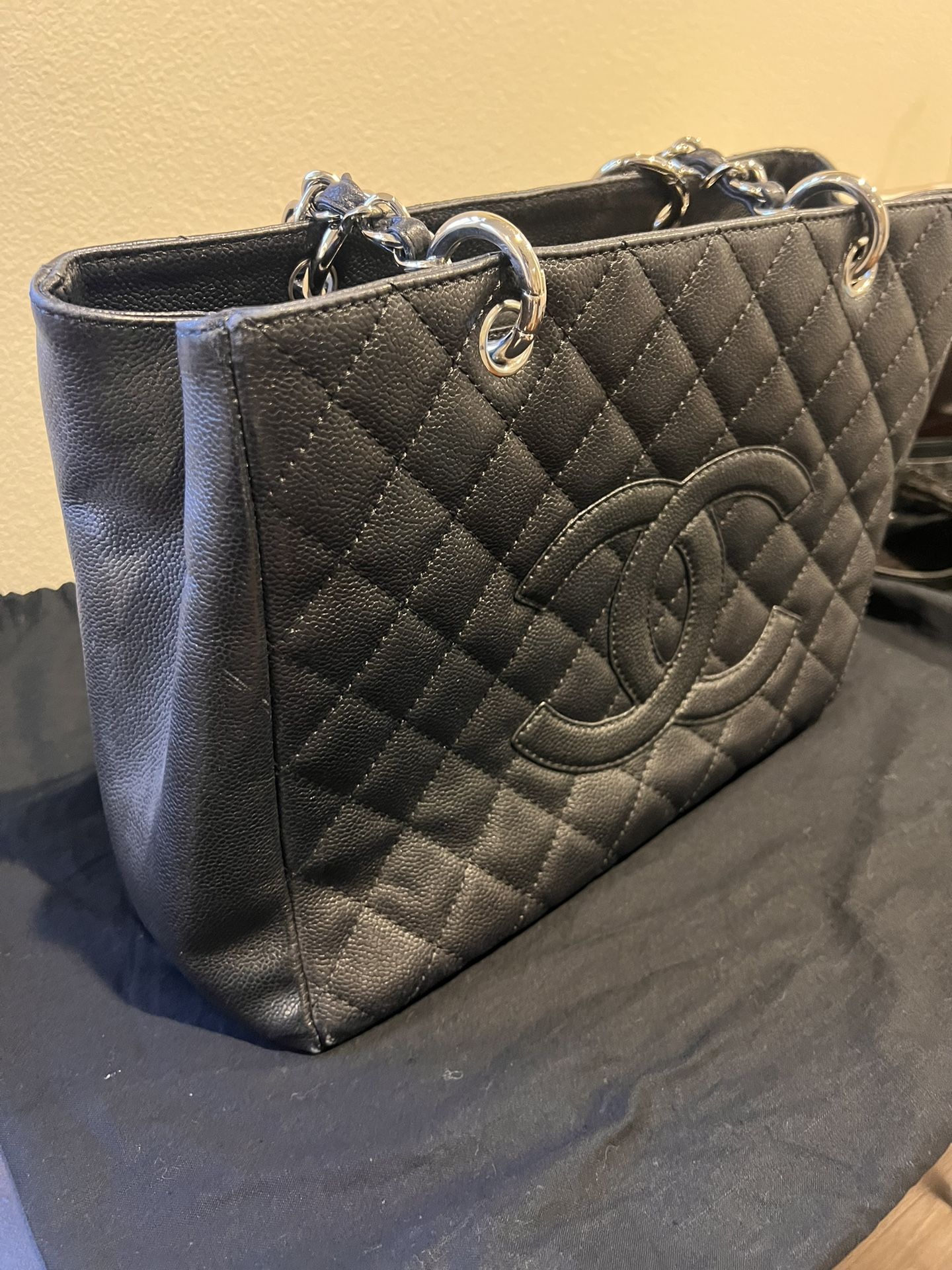 Chanel Shopping Tote Quilted Caviar