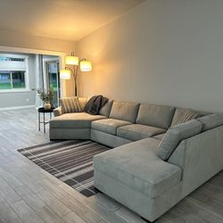 Living spaces Grey sectional 