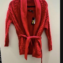 NWT Ralph Lauren Red Cardigan 