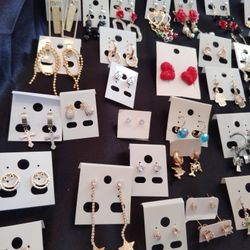 Aretes, Earrings ,Gold Plated 