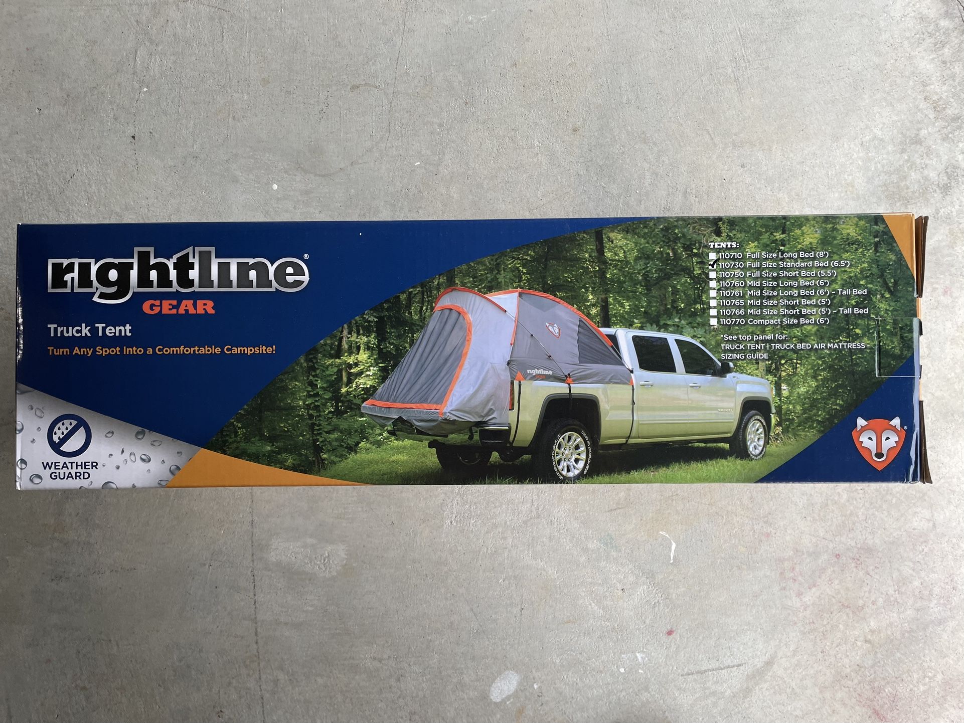 Rightline Gear Full Size Truck Tent For 6.5 Foot Bed - NEW.