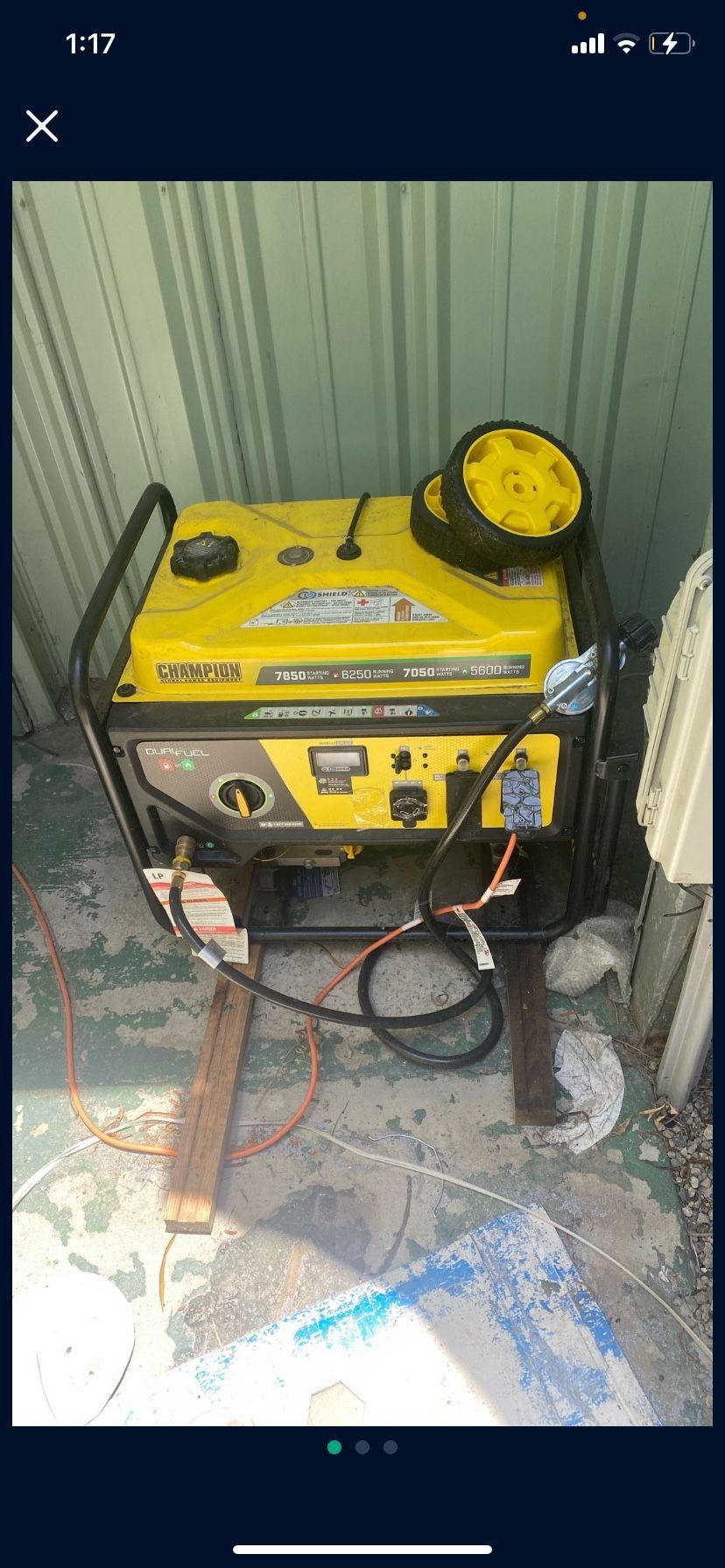 Mint Condition Latest Champion Model Released w/Dual FUEL (Gas Or Propane) & Is Transfer Switch Ready (Can Be Hard Wired To Home)