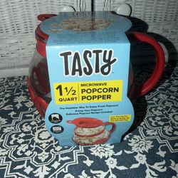 Tasty Glass Microwave Popcorn Maker Butter Melts In 