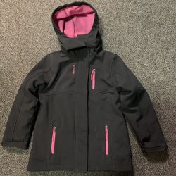 Reebok girls size 7/8 double lined inner jacket hooded winter coat jacket 
