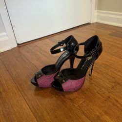 Pink & Black Platform Heels