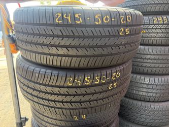 20” tires 245/50/20 semi new with free installation $70 each