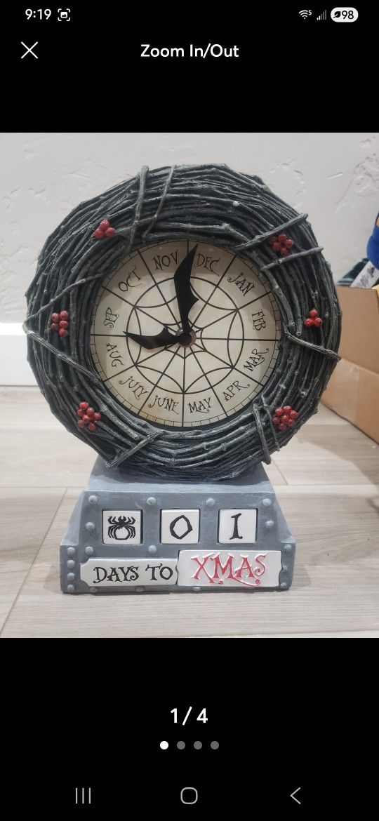 Nightmare Before Christmas Calendar Clock