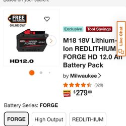 Milwaukee Forge 12.0 Battery