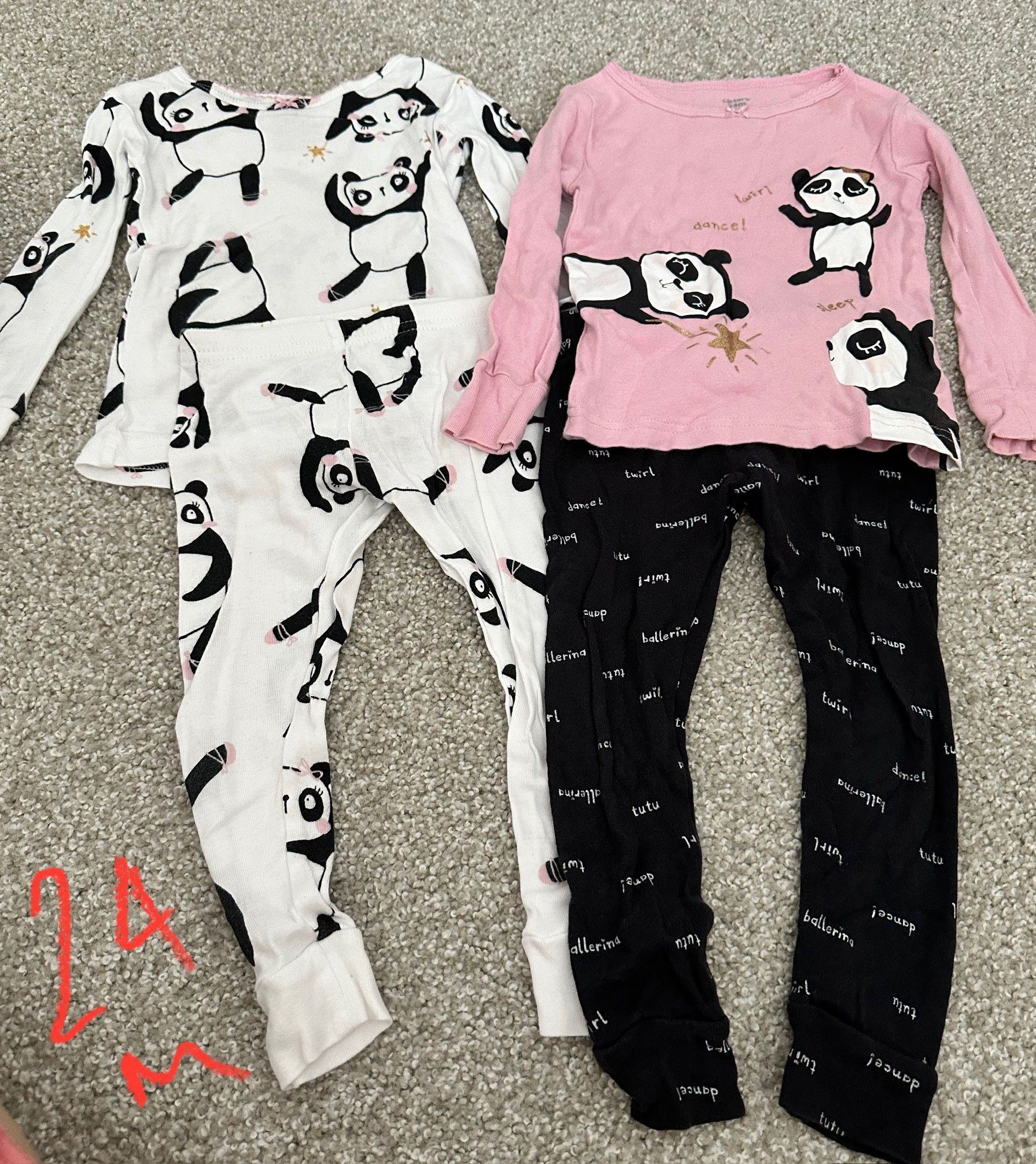 Baby Girl 24 Month PJ Set Lot