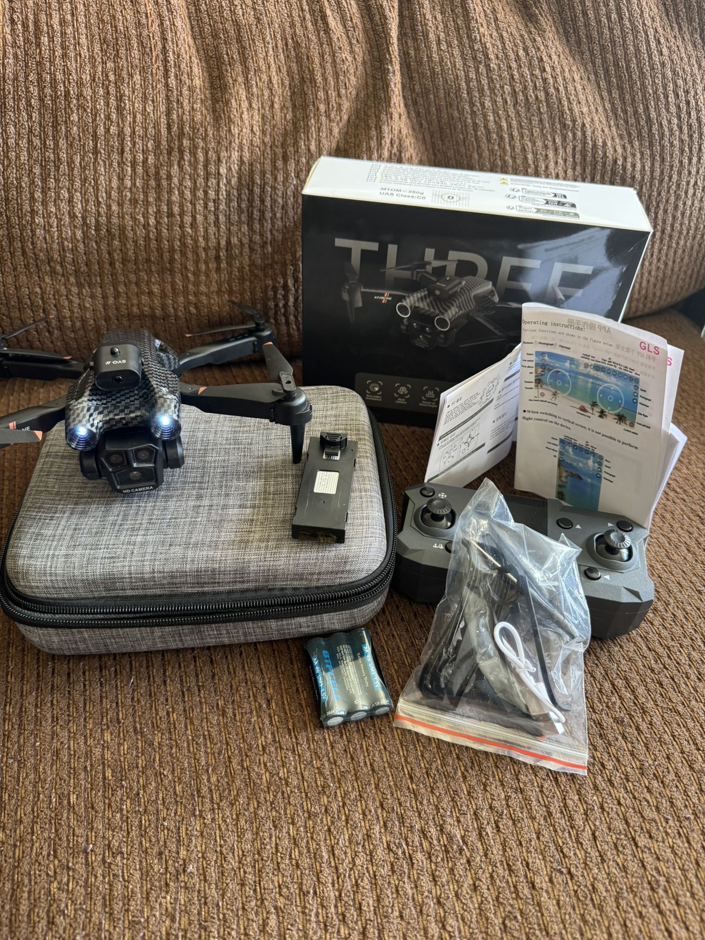 A13 RC Drone with 4K HD FPV Camera, Aerial Photography, Brushless Motor Drone Toys, Foldable Quadcopter with 2 Batteries, Black