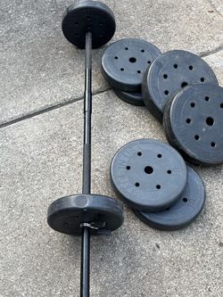 Barbell weight set like new