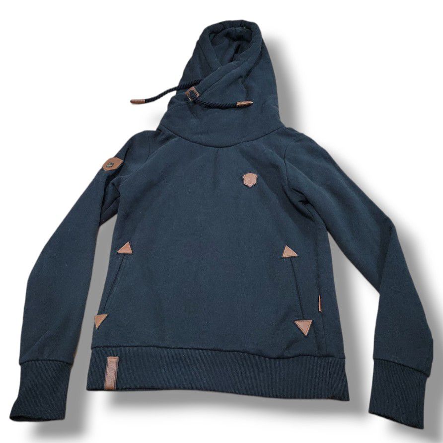Naketano Sweatshirt Size Medium A Brave New World Pullover Hoodie Sweatshirt Black Hoodie Measurements In Description 