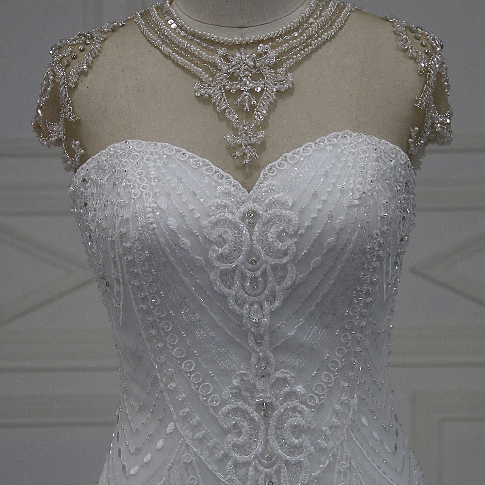 Fancy Marmaid Handbeaded Wedding Dress
