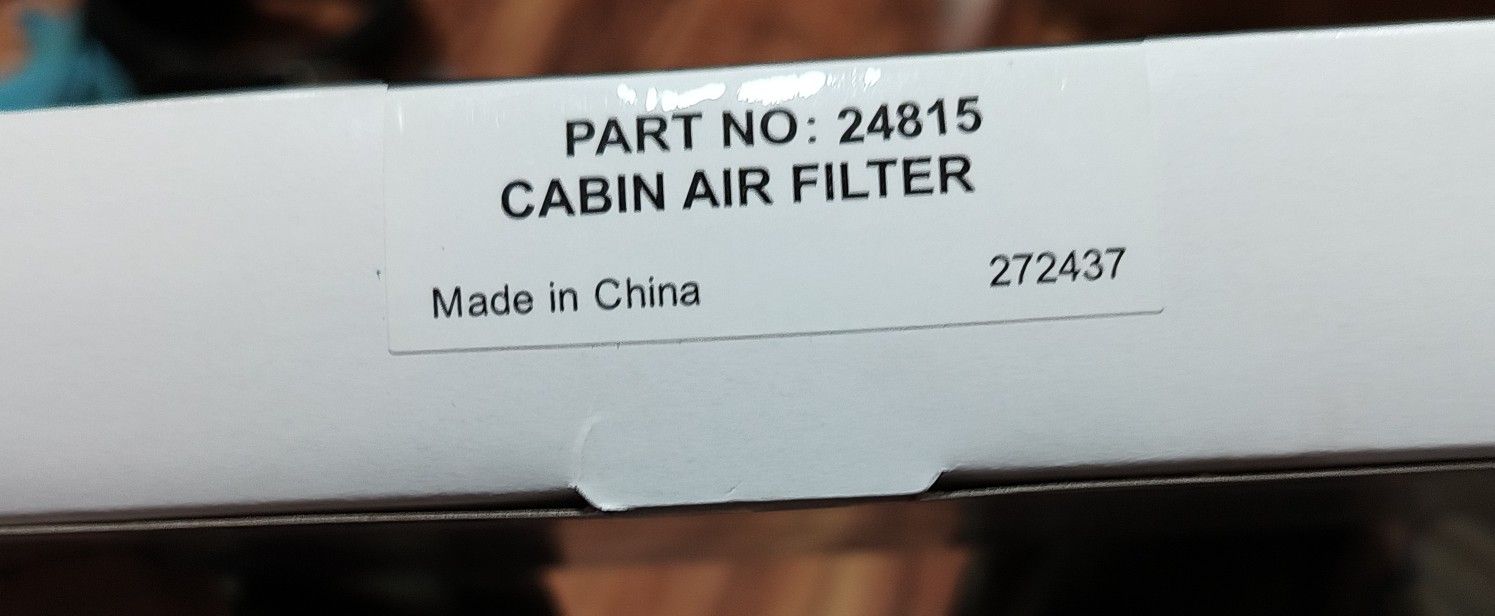 Cabin Air Filter #24815