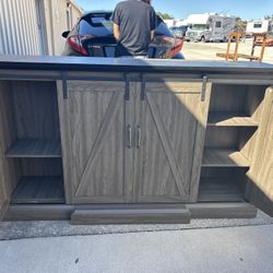 Farm House Tv Stand With Fireplace