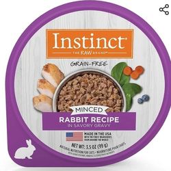 
Instinct Grain Free Minced Recipe with Real Rabbit Natural Wet Cat Food, 3.5 oz. Cups (Case of 12)