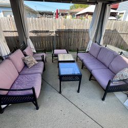Cast aluminum patio set