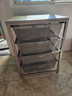 Metal Storage Unit with 4 Mesh Drawers
