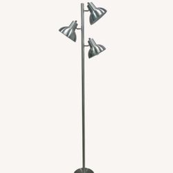 Modern Silver Floor Lamp - 3 Lamps Not Included