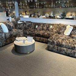 Brown Oversized Chaise Sectional