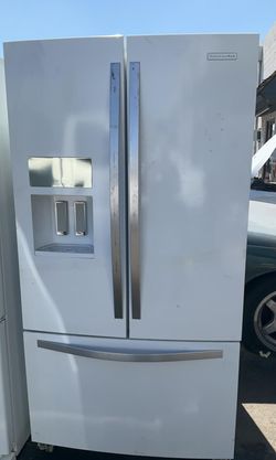 Kitchen Aid 3-Door  White Refrigerator Fridge
