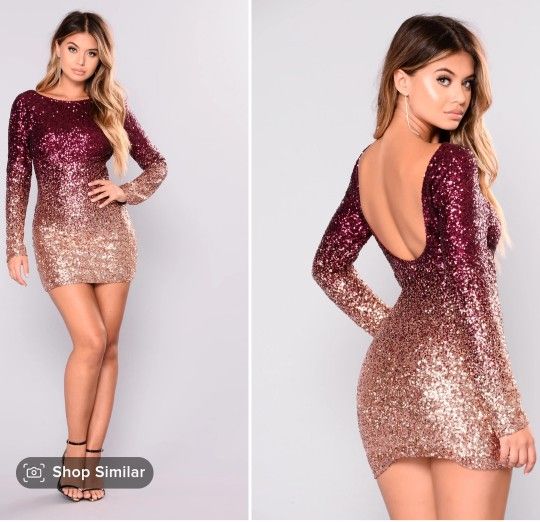 Sequins Ladies Mini Party Dress