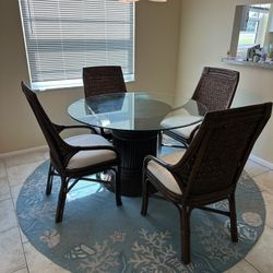 Glass Dining Room Table With Four Chairs (pick Up In Vero Beach, FL)