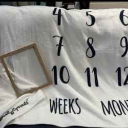 LovelySprouts Premium Fleece Milestone Blanket