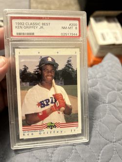 Ken Griffey Jr Graded 8 Mint Condition Rookie Card 