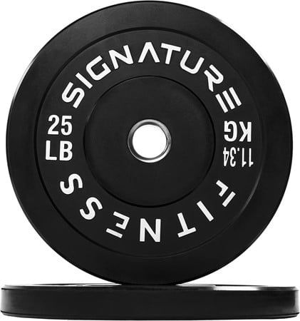 BRAND NEW IN BOX 2" Olympic Bumper Plates, Steel Hub, 25LB Pair
