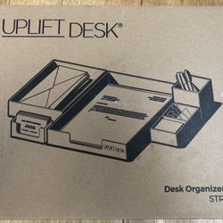 New UPLIFT DESK Gray Desk Organizer Set