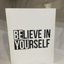 Wall Art Poster Frame Decor Believe In Yourself 